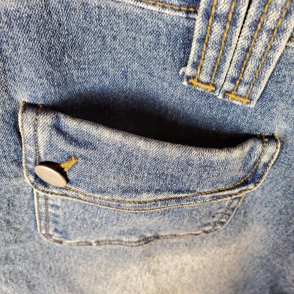 French Twist Flare High Waist Jean Front Patch Pocket Size 10 Medium Wash - Picture 8 of 11